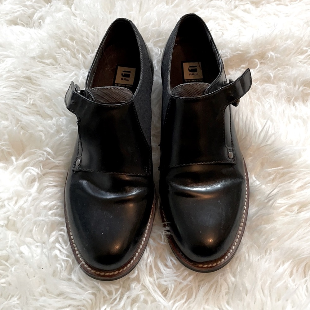 G Star Raw leather loafers sz 7